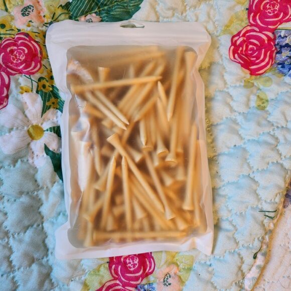 New Bamboo Golf Tees 95 Count 3 1/4 Inch Open Bag - Picture 1 of 5